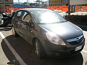 Our faithful chariot- an Opel Corso- top speed 140k