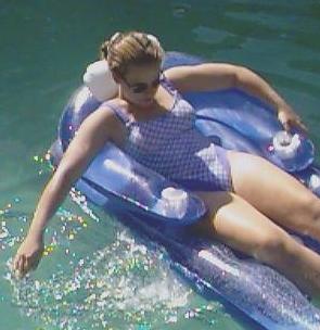 becky in pool