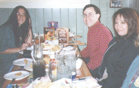 amy et al at restaurant