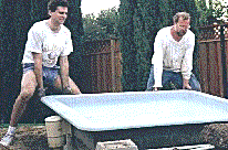 george and dave lift hottub