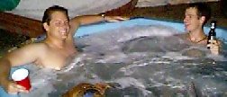 Zipsters in the hot tub