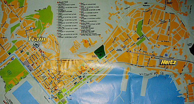 Its a hike from the train to Hertz- even the Hertz folks couldn't give us directions to find!