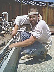 George working on wall